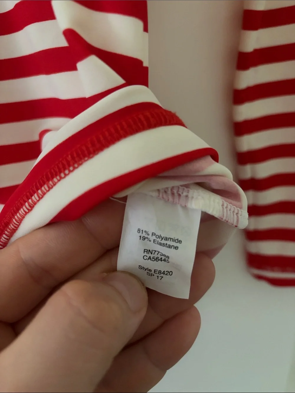 J. Crew Red Women’s Red Striped Swim Beach Rash Guard, size M